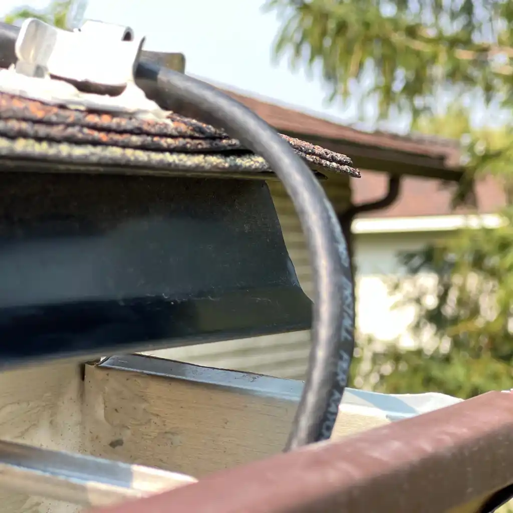 Gutter Installation with heat tape