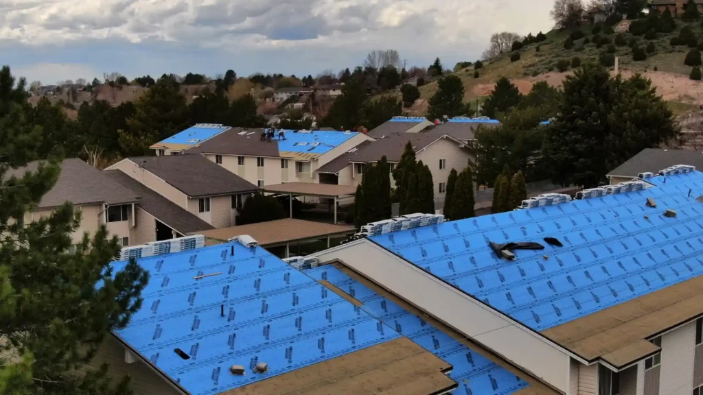 Commercial Roofing Project of Several Buildings being completed by CCX Roofing